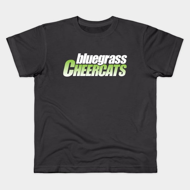 White/Green Logo Kids T-Shirt by bluegrasscheercats